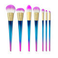 Rainbow Handle Synthetic Hair Makeup Brushes