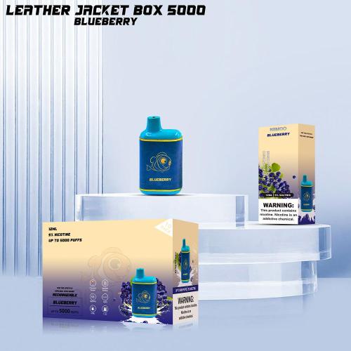 HQD Disposable Vape Brand Leather Jacket Box Mesh Vape 5000 Supplier