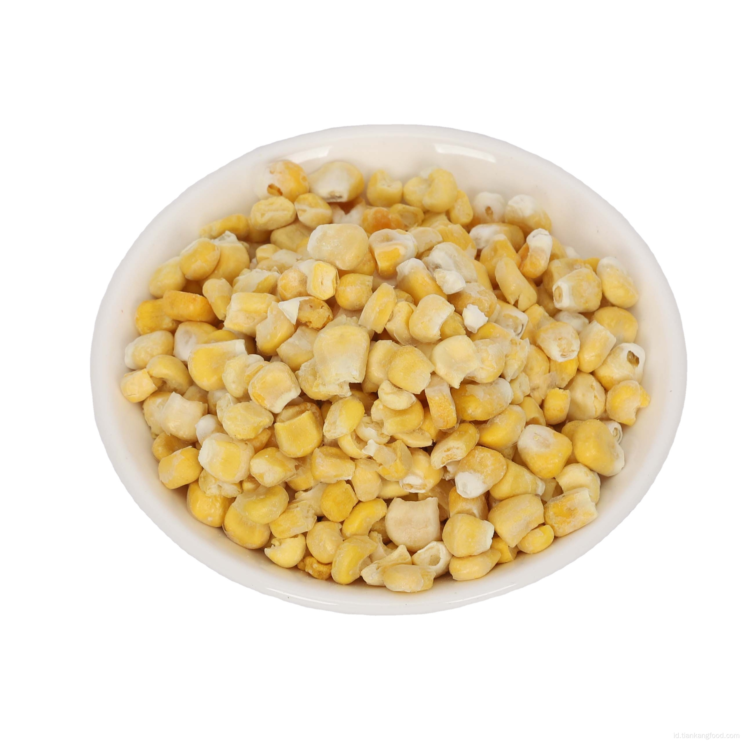 Biji -bijian jagung super manis beku