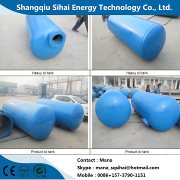 Waste tire oil purified to diesel distillation plant