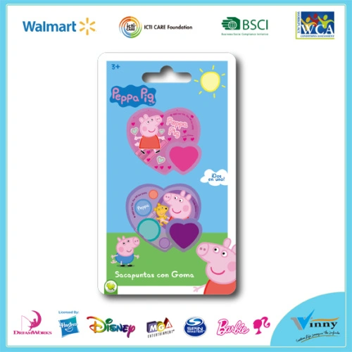 Peppa Pig 2 Piece Sharpener With Eraser China Manufacturer