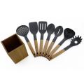 7pcs cozinhar utensílios de nylon com suporte de cozinha