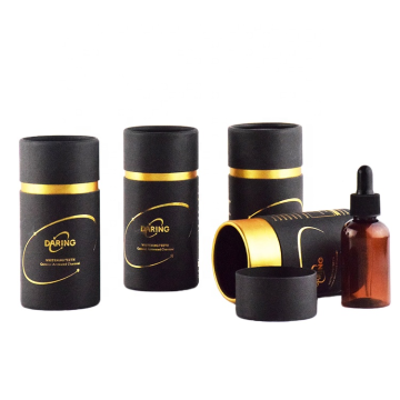 Κουτί χάρτινου σωλήνα CBD με λογότυπο Costom Gold Foil