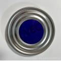 Food can steel bottom blue round printed