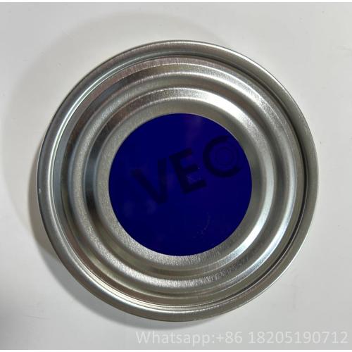 Food can steel bottom blue round printed