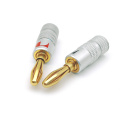 Gold Plated 4mm Audio Speaker Banana Plug Connector