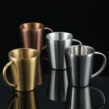 Portable 300ML Double Wall Stainless Steel Travel Mug - Bar Beer Coffee Cup