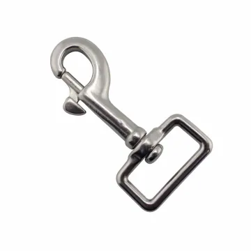 316 Stainless steel hook metal dog leash hook Ring Square Eye Swivel Snap Hook