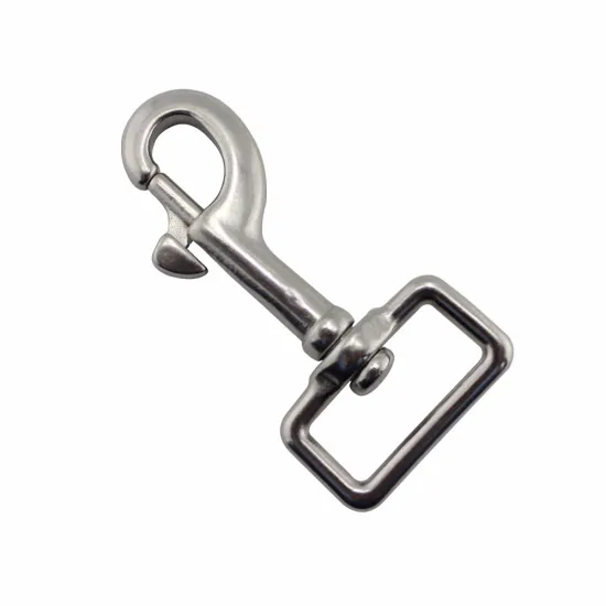 316 Stainless steel hook metal dog leash hook Ring Square Eye Swivel Snap Hook