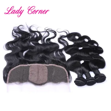 Brazilian human hair silk base frontal with bundles