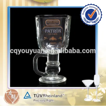Cheap price Irish coffee cup 330ml glass cup drinking with handle