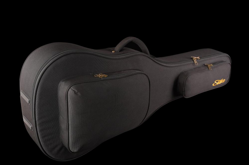 Bolsa de guitarra espessada e preta