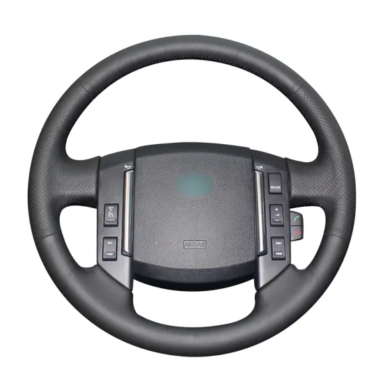 Hand-stitched Black PU Artificial Leather Car Steering Wheel Covers for Land Rover Freelander 2 2007 2008 2009 2010 2011 2012