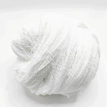 100% POLYESTER CHENILLE LIKE YARN RAW WHITE