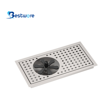 Glass Rinser with Compact Body Drain Tray