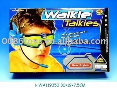 Toy walkie talkie in the shape of space glasses