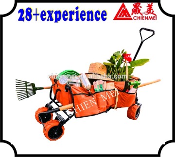 Transport cart foldable Wagon Handcart Car device collapsible Garden trolley