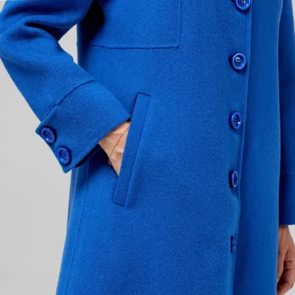 Wool Cashmere Overcoat in Royal Blue