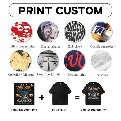 OEM&ODM Custom Logo Unisex Oversized Heavy Cotton T-Shirt