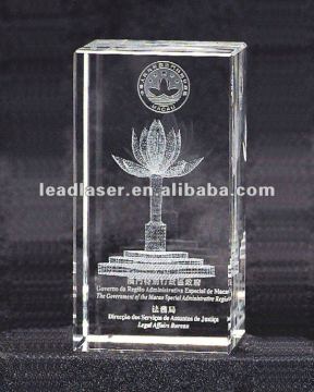 building model 3d laser engraved crystal cube