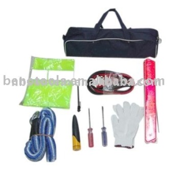 oem factory 10PCS ROADSIDE EMERGENCY TOOL SET long 600D heavy black hand tool set