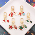 Botu Custom Cartoon Christmas Keychain Wholesale Kulomui Kitty Kawaii Anime Melody Rubber Keytag Bag Pendant Xmas Gifts