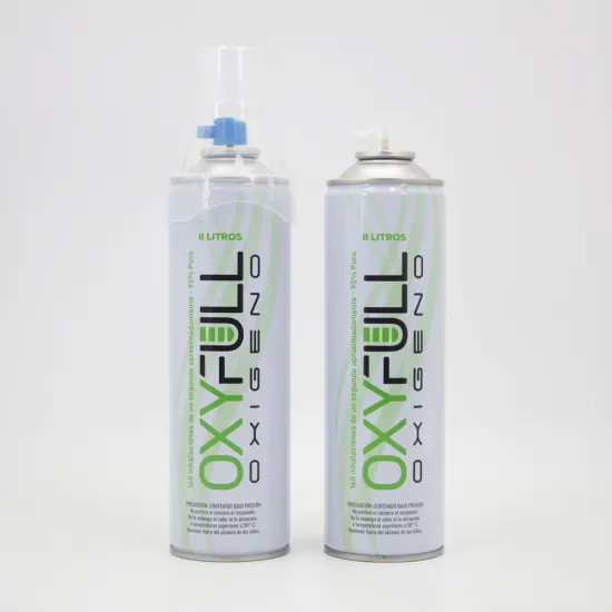 Empty 600ml Custom Aerosol Tin Can Oxygen Can