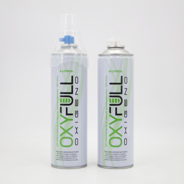 Vuoto 600 ml di stagno aerosol personalizzato Can Can Oxygen Can