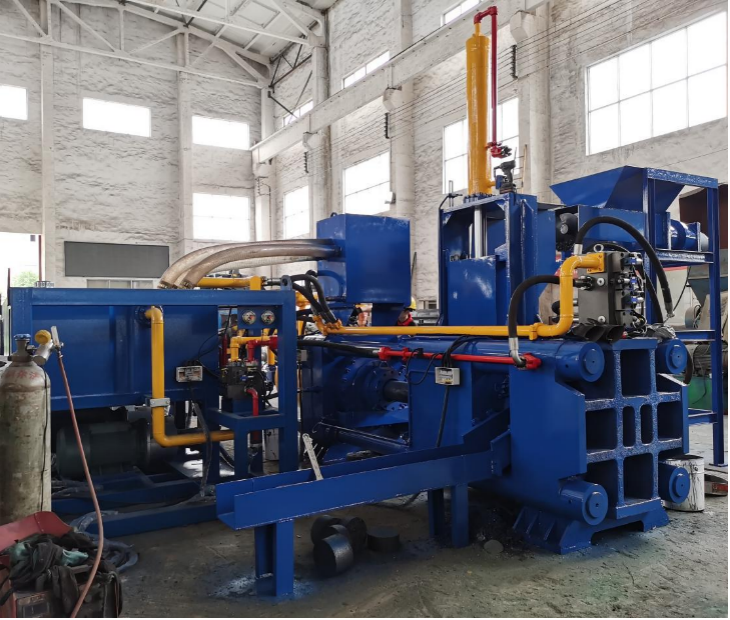 High Speed Steel Turnings Horizontal Briquetting Machine