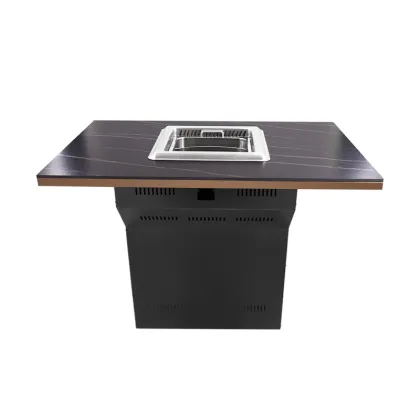 Commercial Restaurant Dining Rock Smokeless Electric Hot Pot Table with Haidilao Style