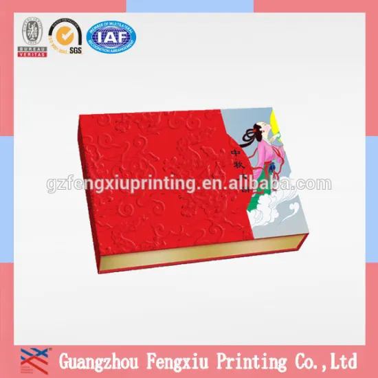 2014 Guangzhou Manufacturer Custom Paper Packaging Mooncake Box