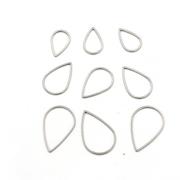 20Pcs/lot 3 Size Drop charm stainless steel pendant pressing resin frame die frame opening frame DIY jewelry making