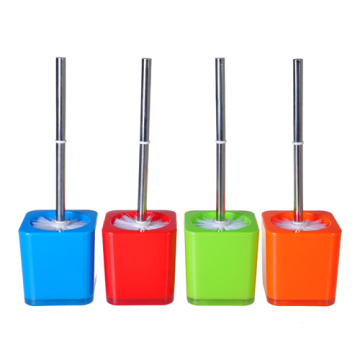 toilet brush and holder PS plastic double thickness square style