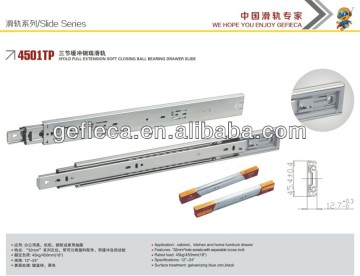 Ball bearing soft closing drawer slide