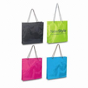 Promotional Foldable Shopping Bags, Luxury Design with Logo Printed, Water-resistant