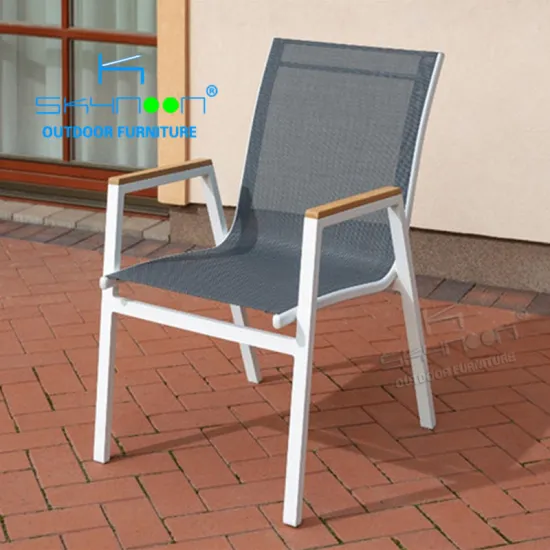 Modern Leisure Aluminum Outdoor Dining Chair - Garden Classic Armchair