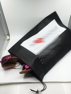 High Quality Thick Dance Shoe Bag Non Woven Fabric Bag With Lace Buckle Drawstring Shooping Bag
