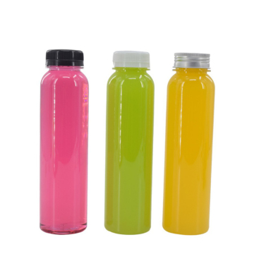 Clear Food Grade BPA-Free PET Plastic Beverage Bottles for Juice - 350ml, 400ml, 500ml with Tamper-Proof Lid