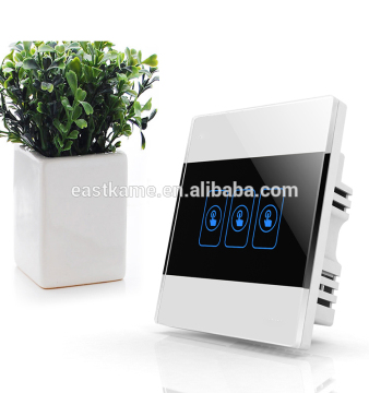 3 Gang Crystal Glass Panel Electronic Touch Smart Home Switch