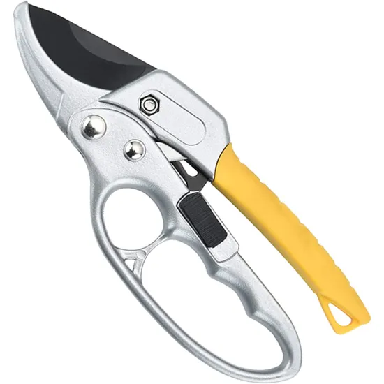 Professional Garden Tools: High-Quality Ratchet Pruning Shears, Clippers for Rose, Floral, Tree, and Live Plant Trimming