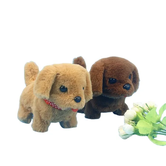 Factory direct selling children's electric dog toys will raise the tongue plush toy dog cute pet cute dog
