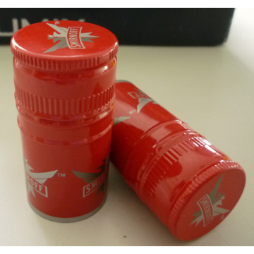 Red color Screw Cap with Saranex