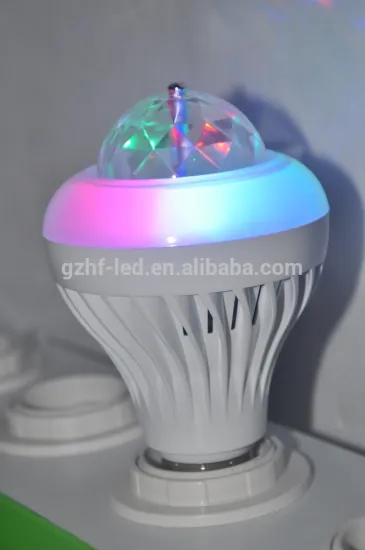 2in1 E27 Rotating RGB LED Club Crystal Bulb Magic Ball Stage Effect Light Lamp