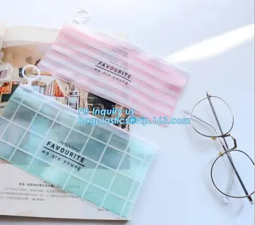 PVC Cosmetic Bag Clear PVC Women Makeup Bag Transparent, frosted pvc pencil stationery bag with black zipper