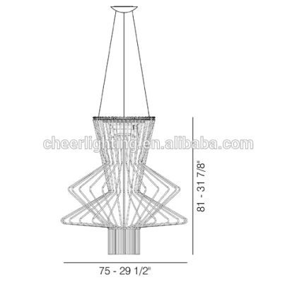 Modern Lighting Fixture Allegro Ritmico Suspension Pendant Light