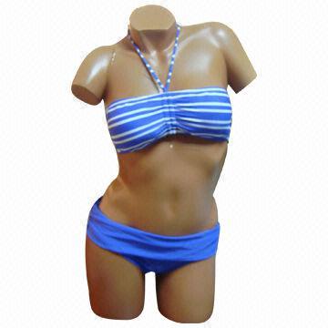 Stripes Matched Bandeau Bikini