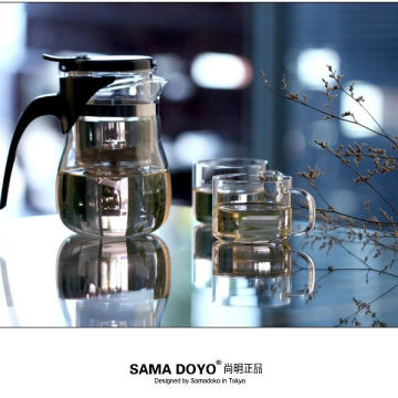 High Quality Food Grade Heat Resisting Glass Tea pot with Infuser for sale