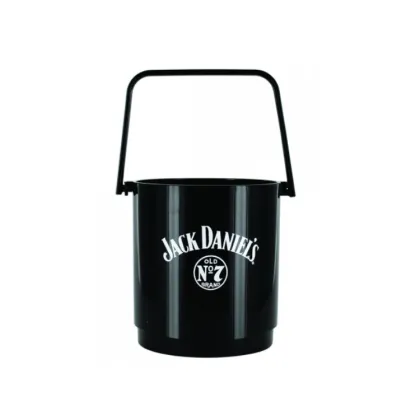 High Quality Custom Logo 38oz Round Plastic PS Bacardi Ice Bucket