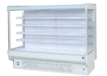 APEX supermarket commercial ventilated fan cooling upright flat freezer showcase