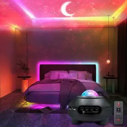 Intelligent Starry Night Christmas Laser 3D Galaxy Aurora